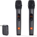 JBL Sistema inalámbrico de dos micrófonos con receptor de doble canal, negro