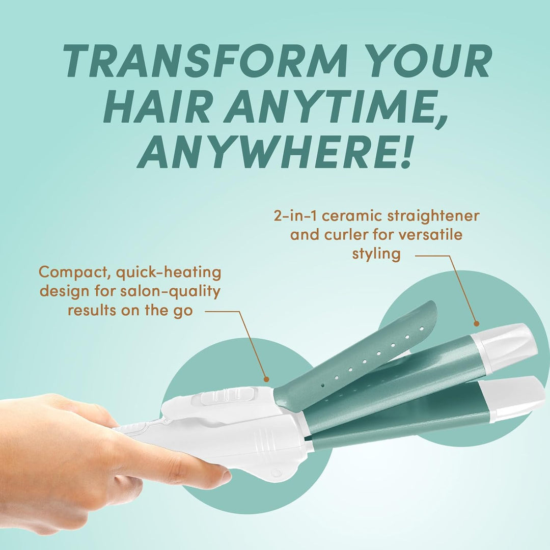 PURSONIC Alisador y rizador de pelo de cerámica, plancha de pelo de...