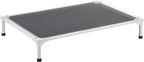 VEVOR Cama elevada para perros a prueba de mordidas, cuna elevada portátil para perro con marco de metal de tubo de aluminio y malla de textileno transpirable, cama hamaca elevada para interiores y exteriores, L, gris
