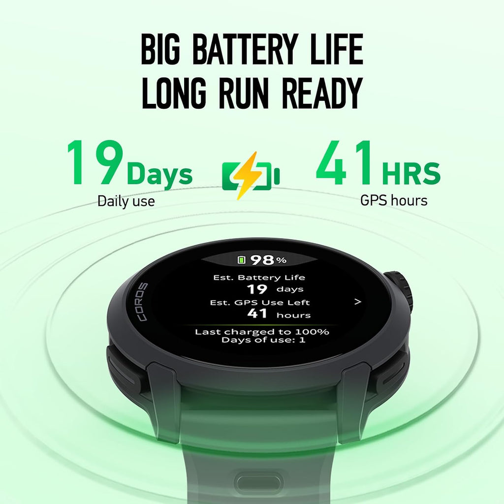 COROS PACE 4 Reloj deportivo con GPS ultraligero (nailon negro, estándar)