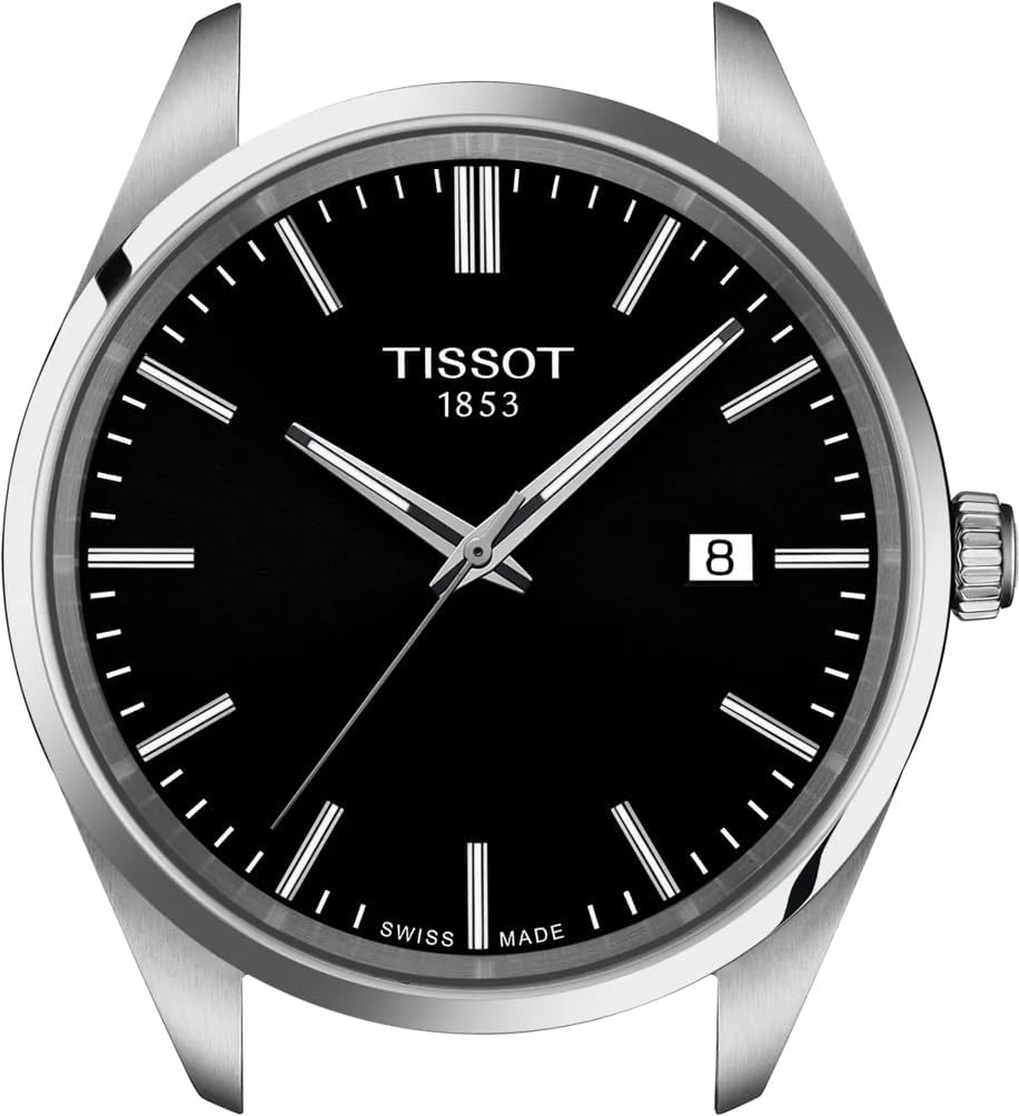 Tissot PR 100, cuarzo suizo, 1.575 en, esfera negra, reloj para hombre
