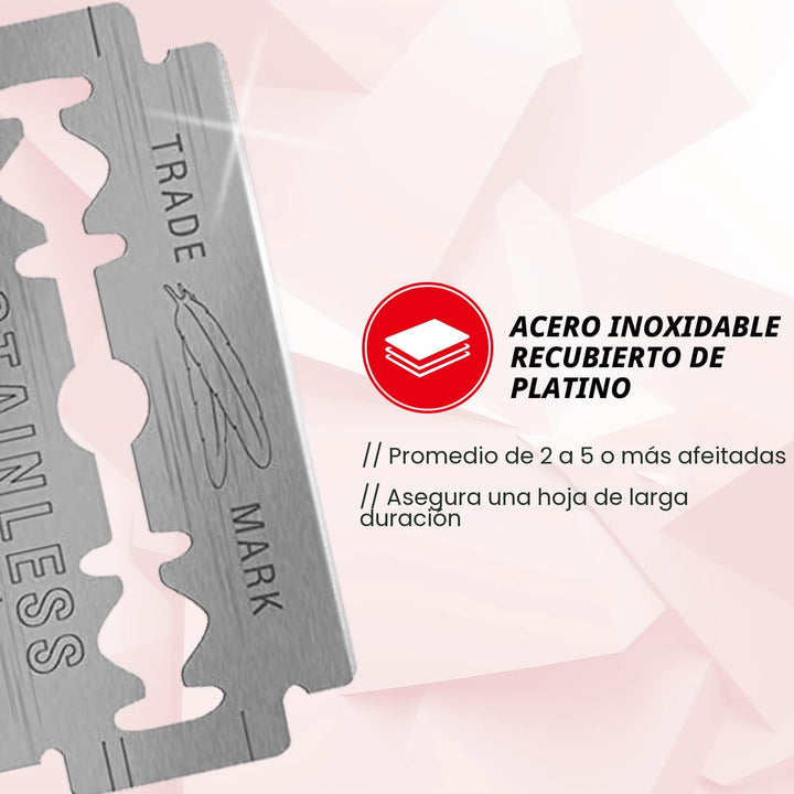 Feather Cuchillas de afeitar de seguridad de doble filo, (50 unidad...