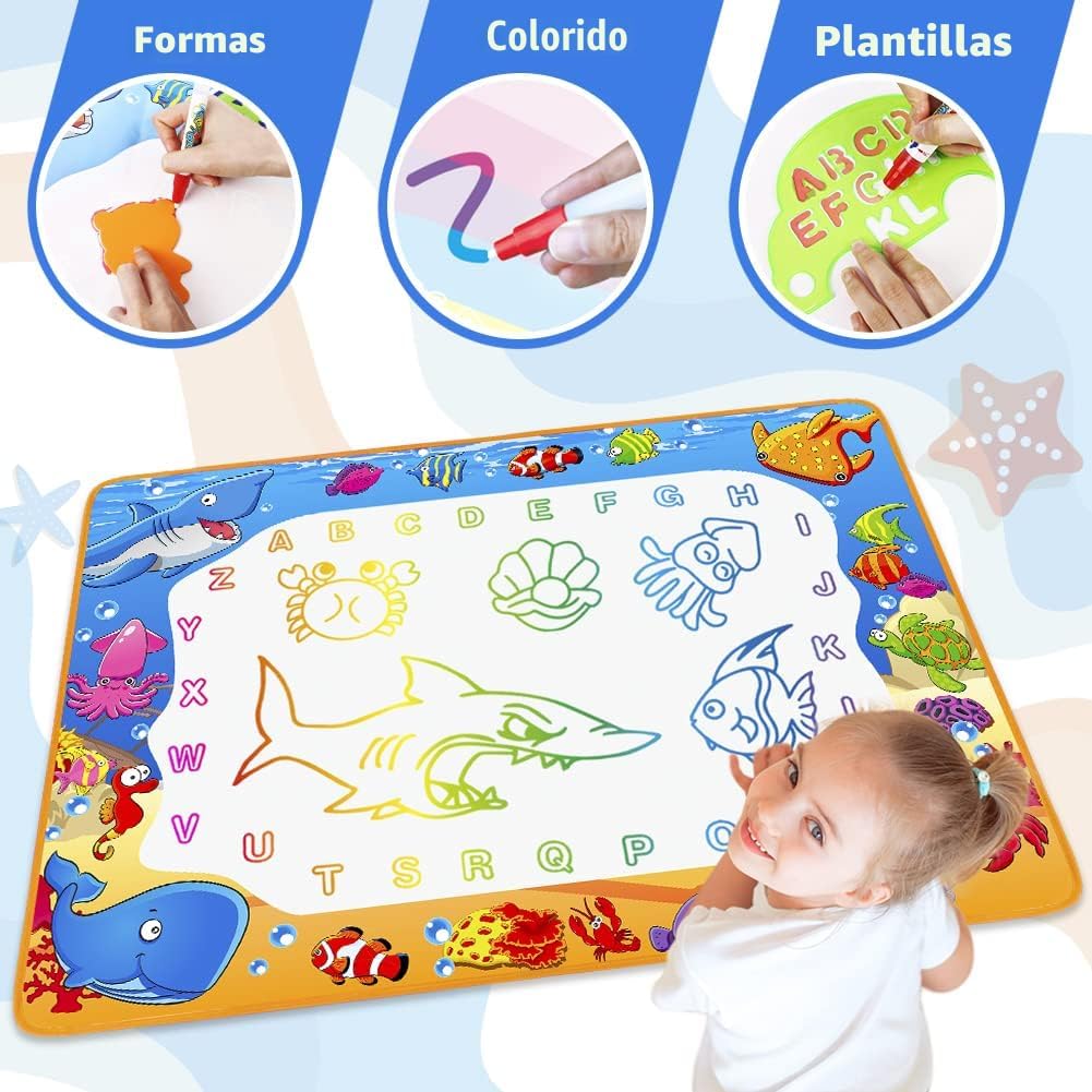 Alfombrilla de Dibujo con Agua - Alfombrilla de Juguete para Pintar...