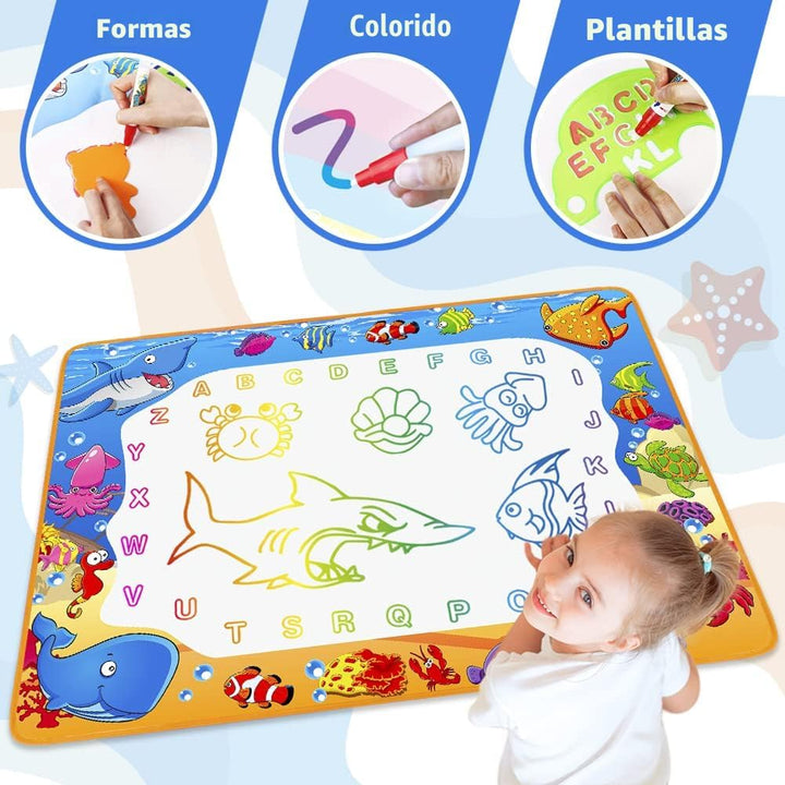 Alfombrilla de Dibujo con Agua - Alfombrilla de Juguete para Pintar...