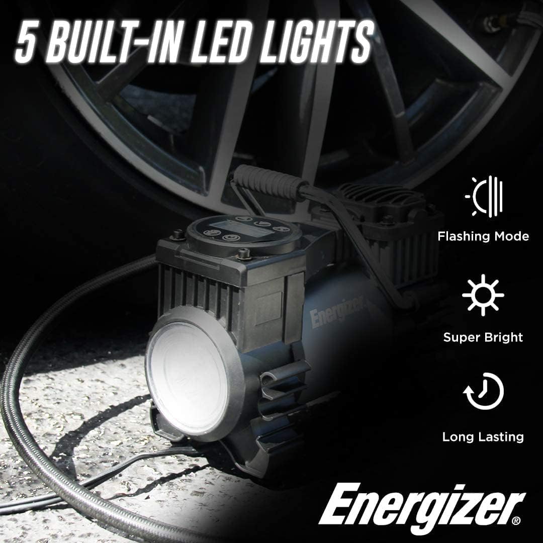 Energizer Inflador de neumáticos portátil con compresor de aire, bo...