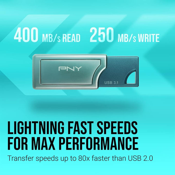 PNY PRO Elite - Unidad flash USB 3.1 de 128 GB, diseño de metal pre...