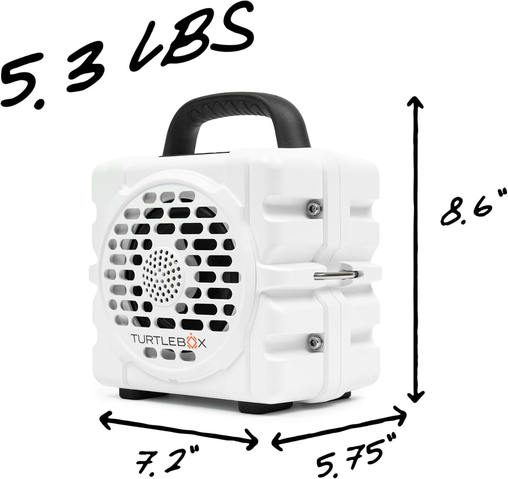 Turtlebox Cub - Altavoz Bluetooth para exteriores, color blanco