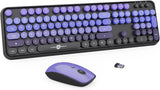 FD Combo de teclado y mouse inalámbricos, bonito teclado y mouse co...