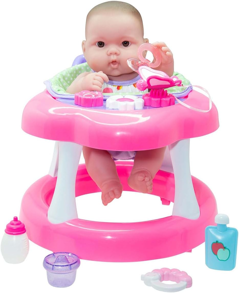 Lots to Love Babies JC Toys - Muñeca y andadera de 14”