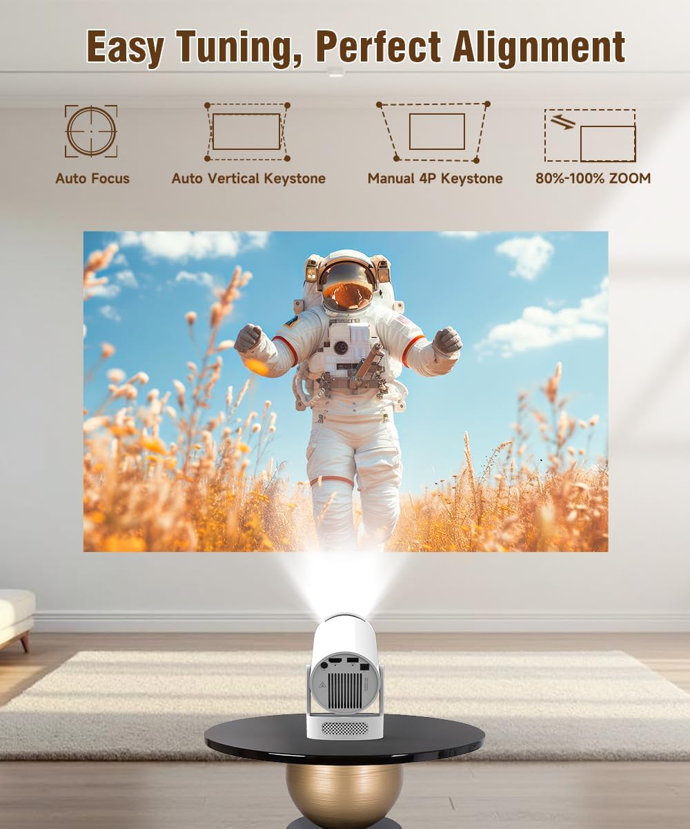Mini proyector con Wifi 6 y Bluetooth5.4, proyector portátil 4K, pr...