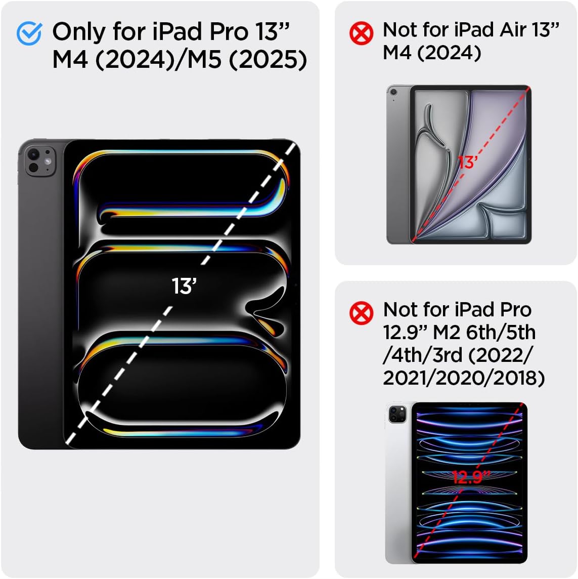 Spigen Funda para iPad Pro de 13 pulgadas M5/M4 (2025-2024) con soporte