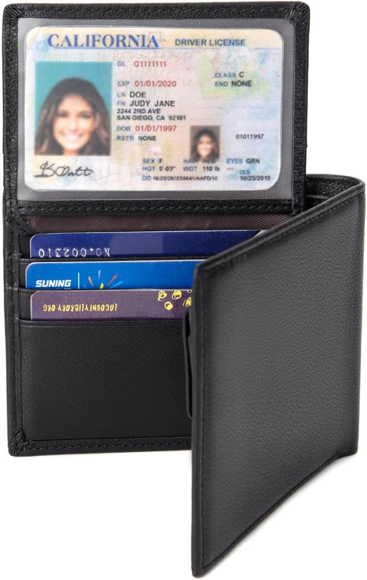 ITSCOSY Billetera para hombre con bloqueo RFID, suave, de piel auté...