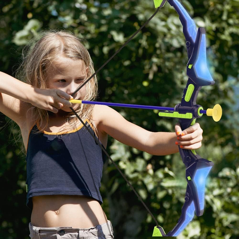 Paquete de 2 conjuntos de arco y flecha para niños, conjunto de tir...