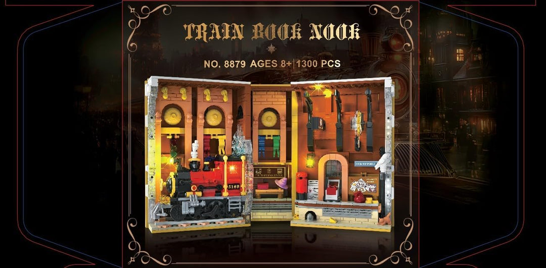HOGOKIDS Magic Train Station - Juego de construcción de