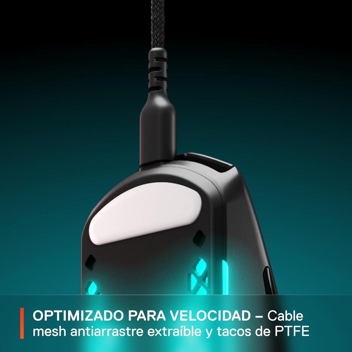 SteelSeries Aerox 3 - Ratón Gaming RGB con Perforaciones - Diseño U...