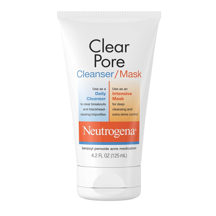 Neutrogena Clear Pore - Limpiador facial 2 en 1 con caolín y arcill...