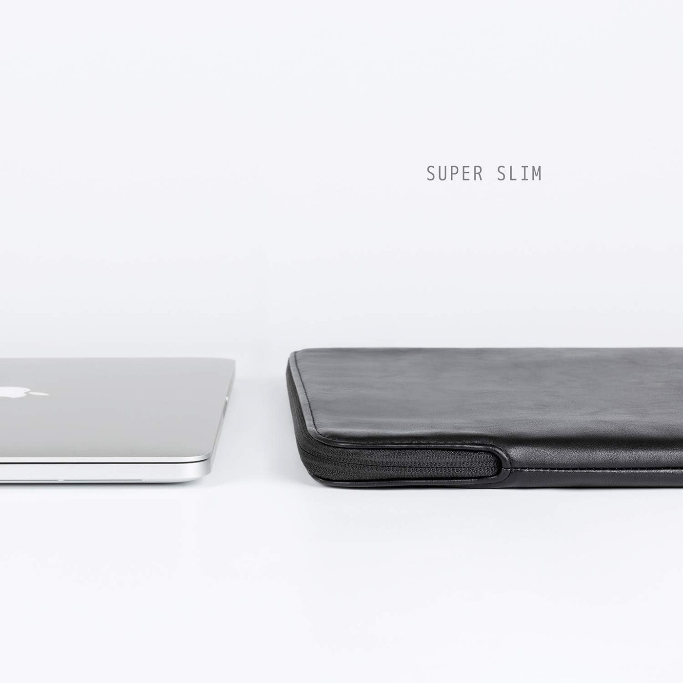 Comfyable Funda de piel para laptop con funda para accesorios, comp...