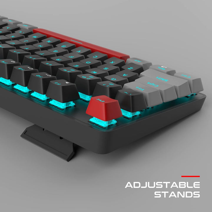 MageGee Teclado mecánico para juegos, 104 teclas, teclados retroilu...
