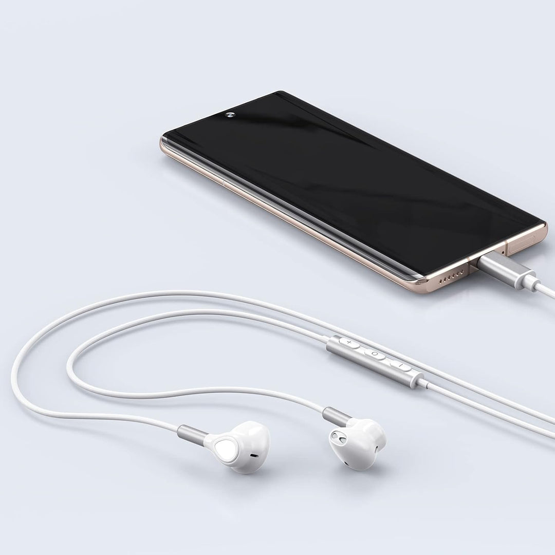 Auriculares USB C para Samsung Galaxy S24 S23 Ultra S22 S21 FE S20...