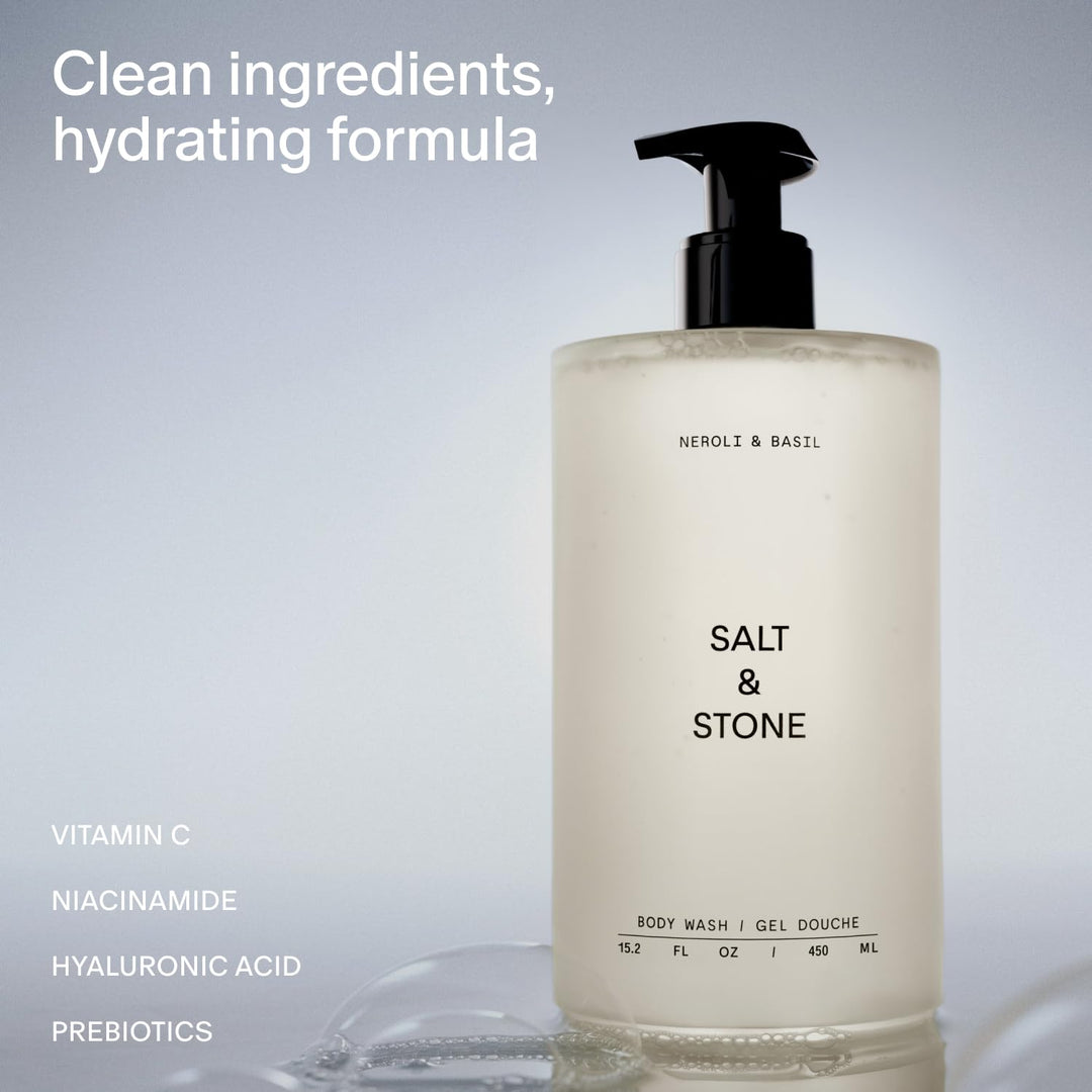 Salt &amp; Stone - Gel de ducha corporal con antioxidantes para una...