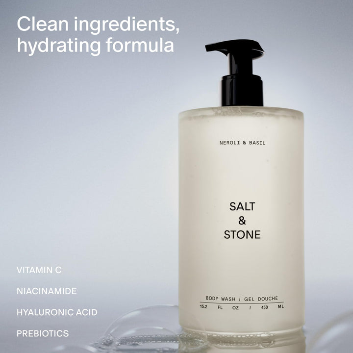 Salt &amp; Stone Gel de baño para mujeres y hombres | Neroli y alba...