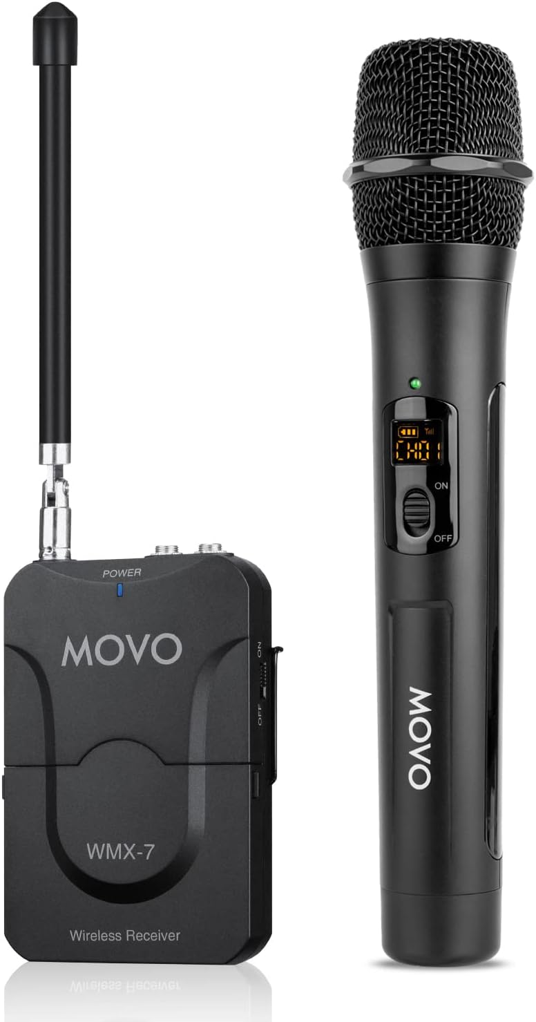 Movo WMX-7-TH+RX Sistema de micrófono inalámbrico de mano - Micrófo...