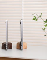 Nuvograin Soporte vertical ajustable para laptop, soporte de madera...
