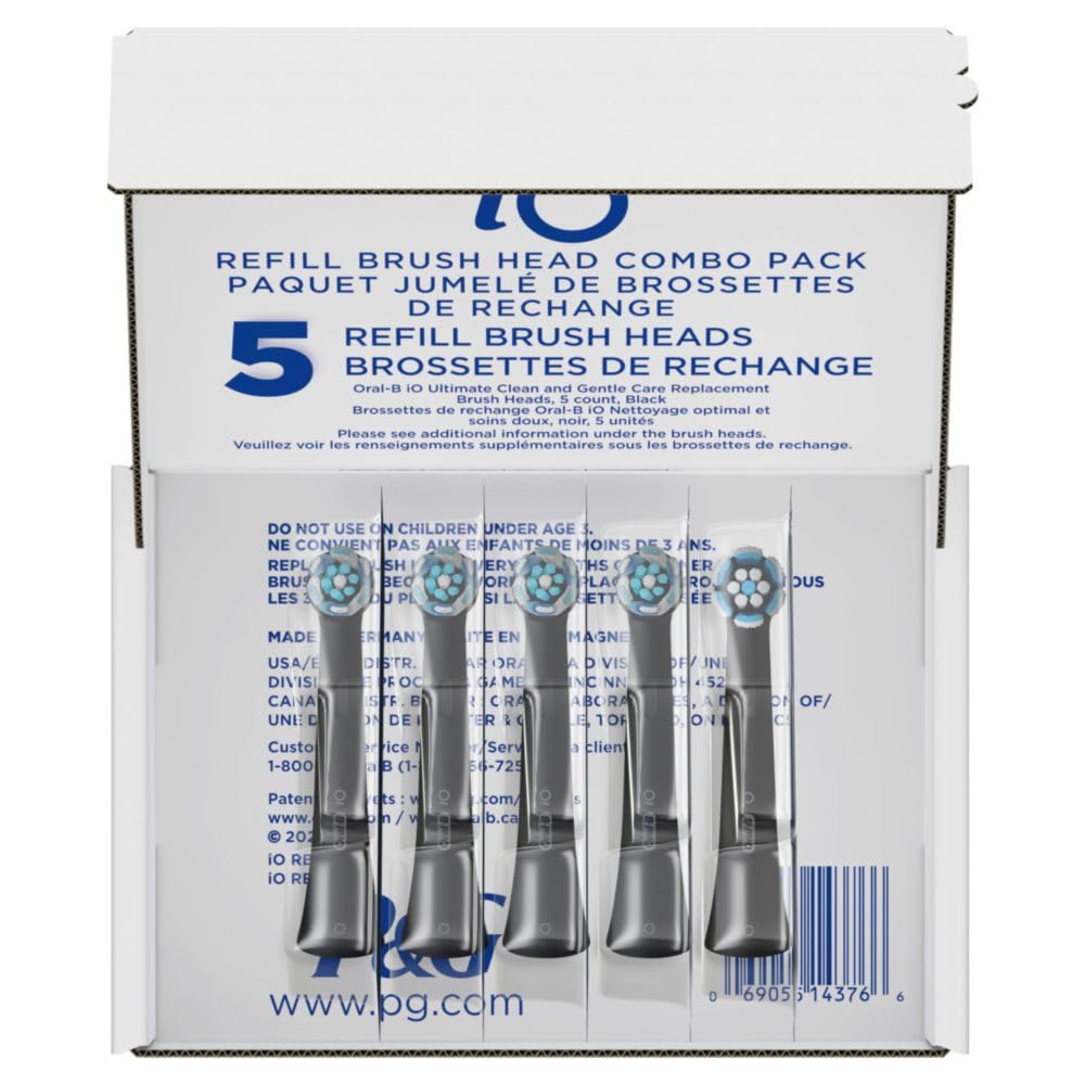 Oral-B iO Ultimate Clean Cabezales de cepillo de repuesto, 5 unidad...