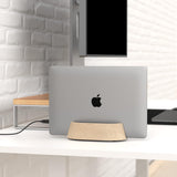 HumanCentric Soporte vertical para laptop en madera de arce, soport...