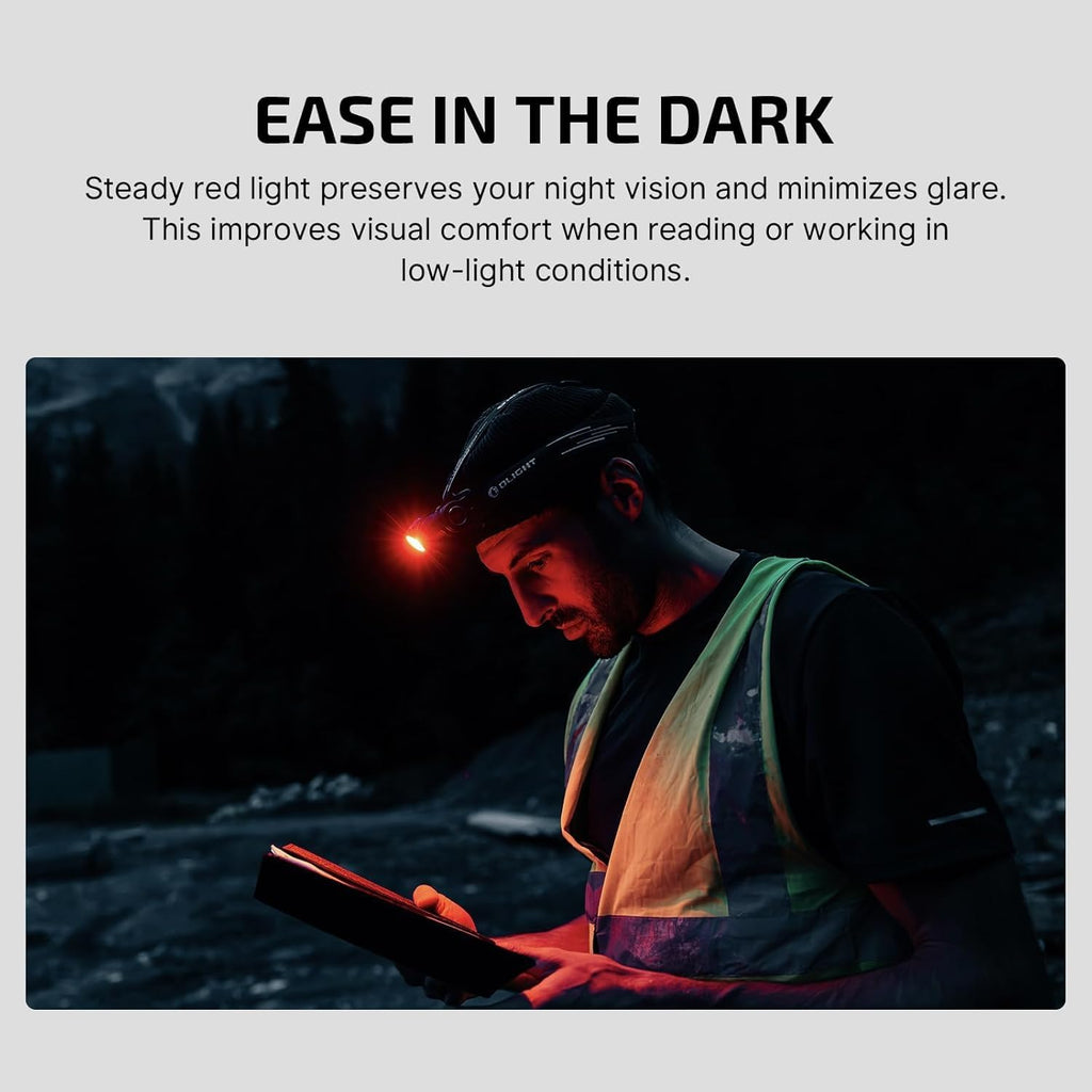 OLIGHT Perun 3 - Linterna frontal recargable, luz roja, impermeable