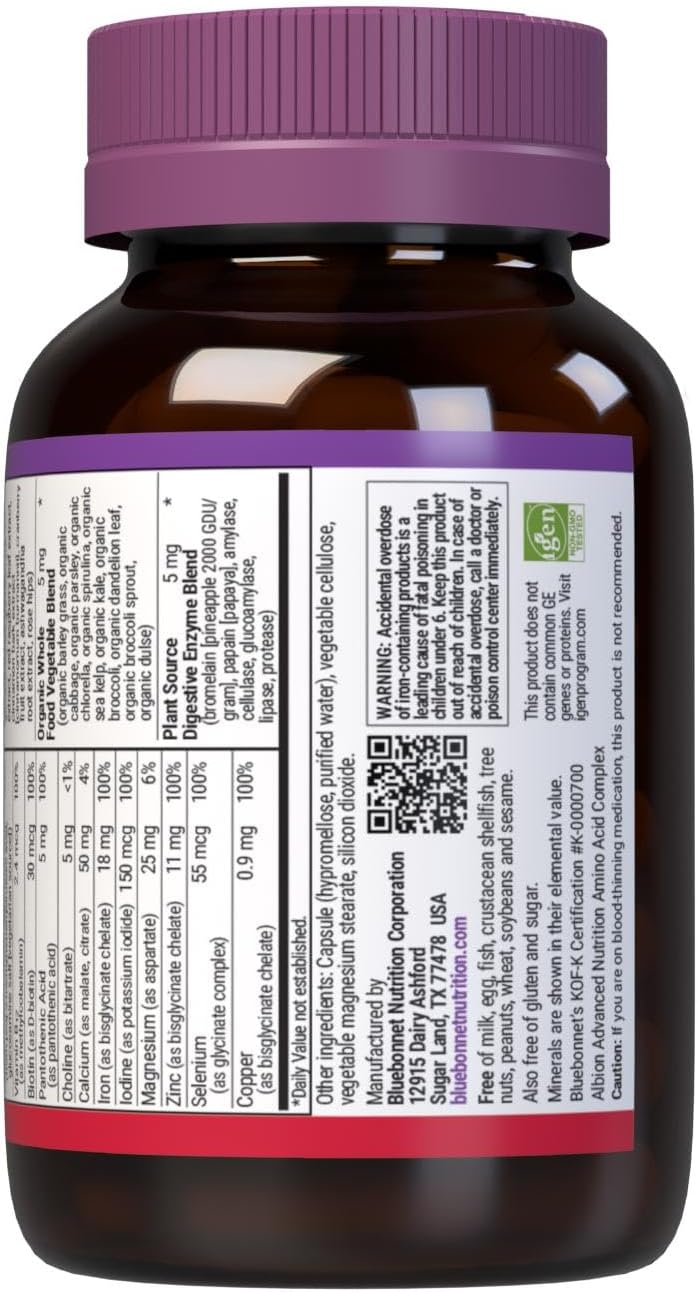 Bluebonnet Nutrition Ladies One - Cápsula vegetal orgánica, aliment...