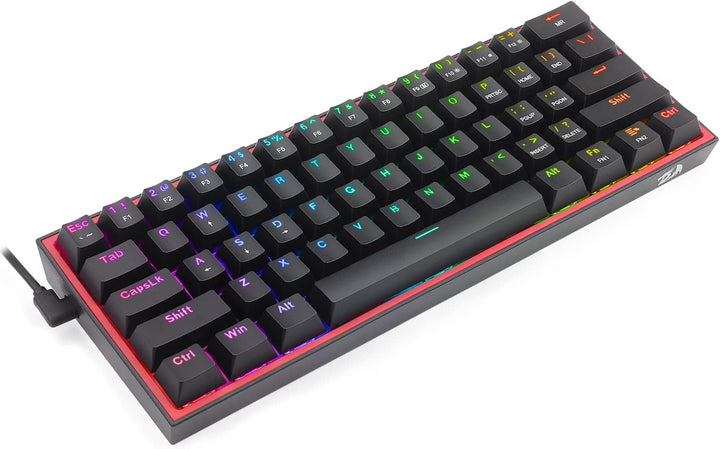 Redragon K617 Fizz - Teclado para juegos RGB 60% con cable, teclado...