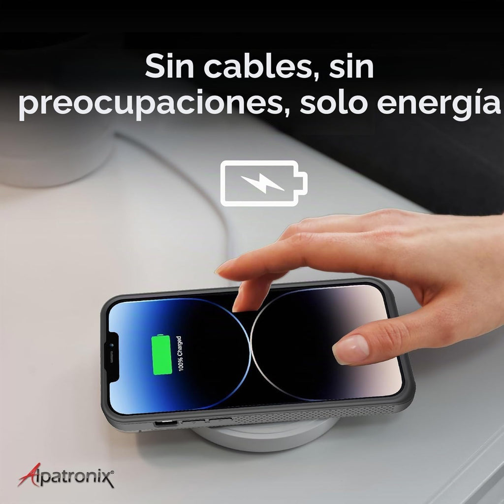 Alpatronix Funda de batería para iPhone 16 Pro, portátil, fuerte, delgada, protectora, extendida, carga rápida de 15 W, alta capacidad con funda de carga inalámbrica (BX16Pro), negro mate