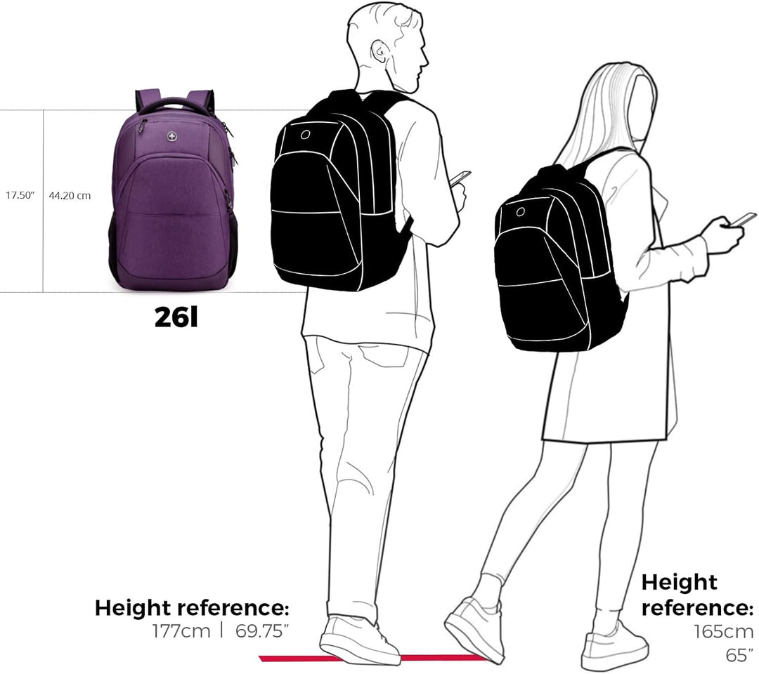 Mochila de viaje Swissdigital Design de 16 pulgadas para laptop, Mo...
