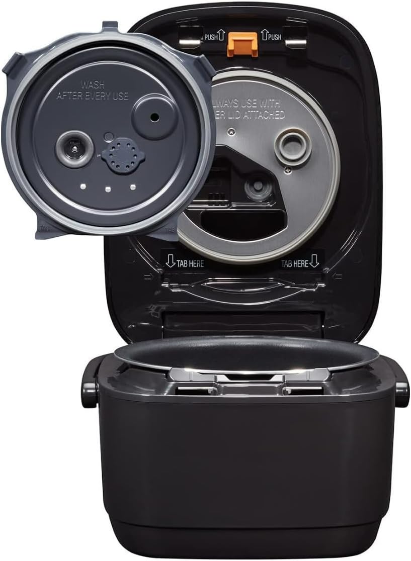 Zojirushi NW-JEC10BA - Arrocera y calentador de calor por inducción de presión (IH), 5.5 tazas, fabricado en Japón