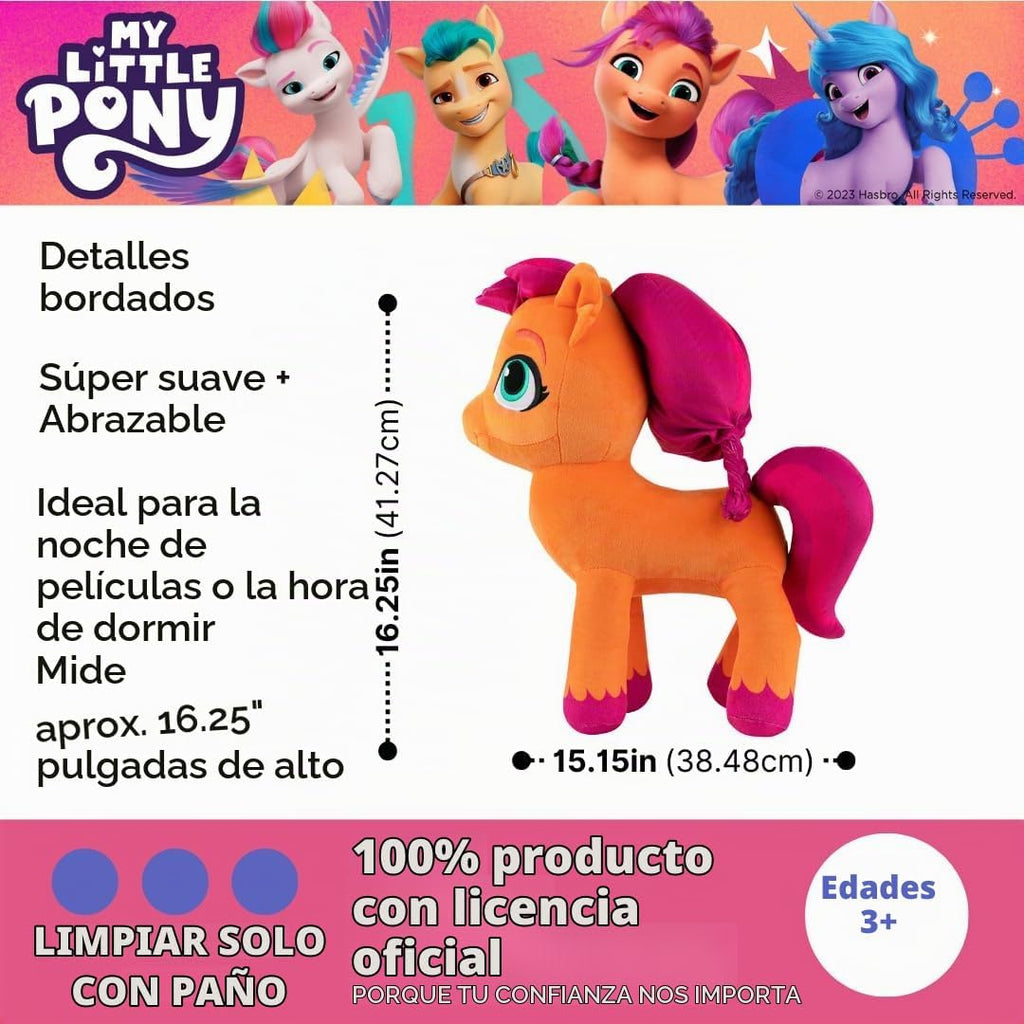 Almohada de peluche súper suave My Little Pony Sunny para niños, talla única, de Franco