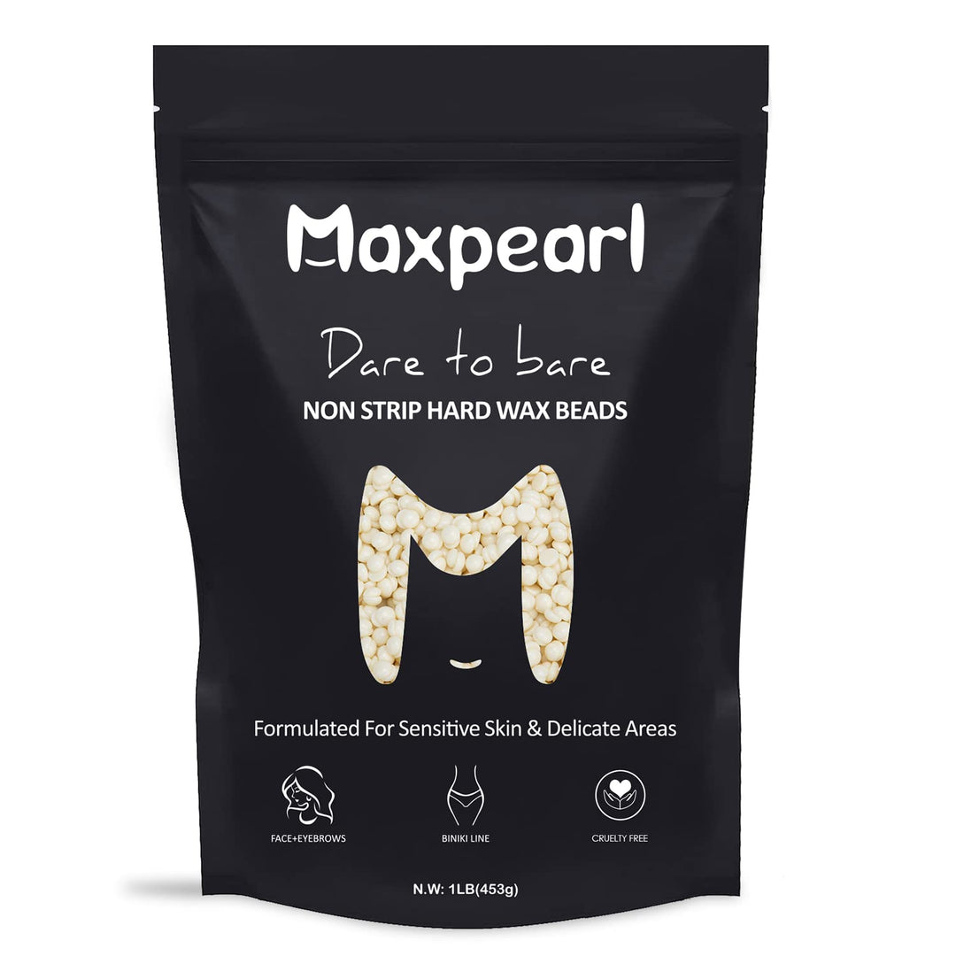 Maxpearl - Perlas de cera para depilación facial, 1 libra de granos...