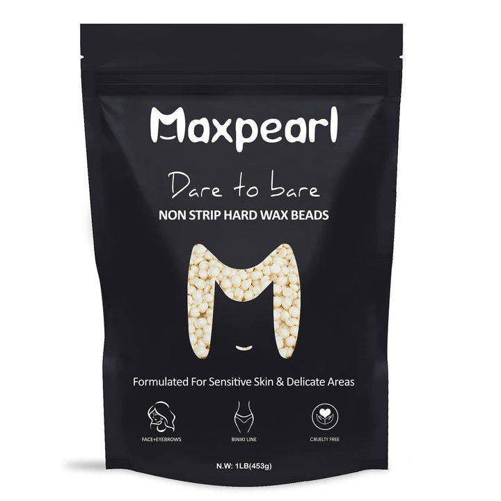Maxpearl - Perlas de cera para depilación facial, 1 libra de granos...
