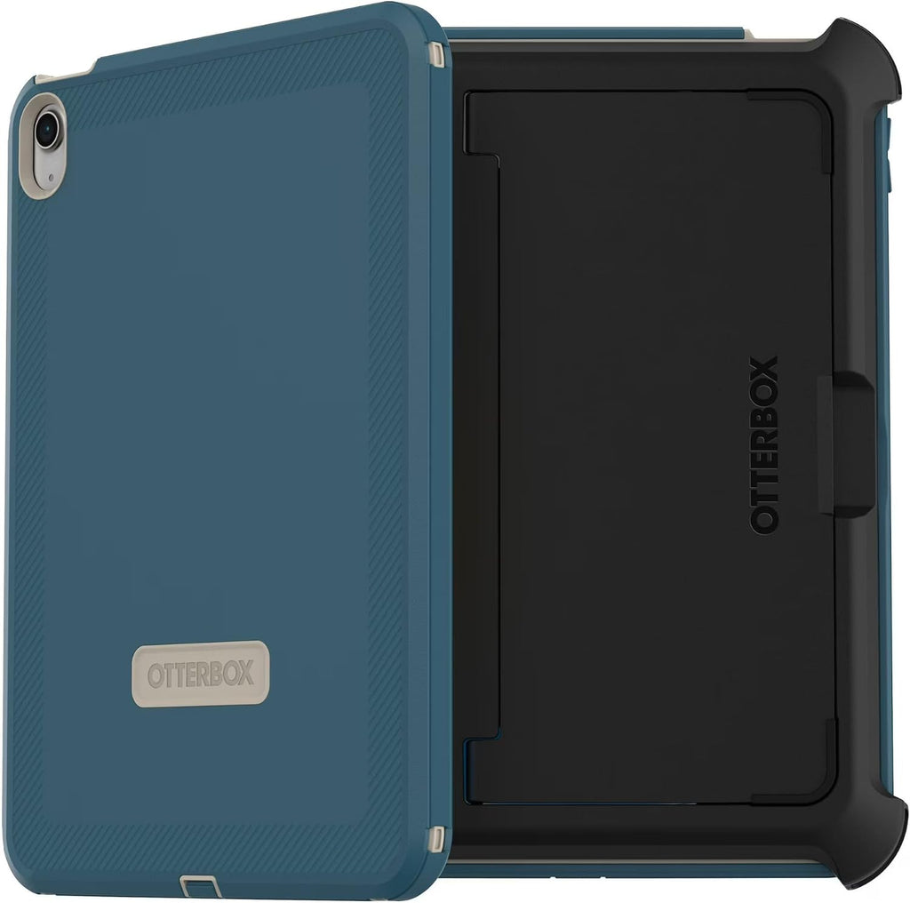 OtterBox Funda para iPad (A16) y iPad de 10ª generación (solo para iPad) - Serie Defender - Baja Beach (azul) - Sin pantalla - Resistente y duradera - Protección multicapa - Protección de defensa
