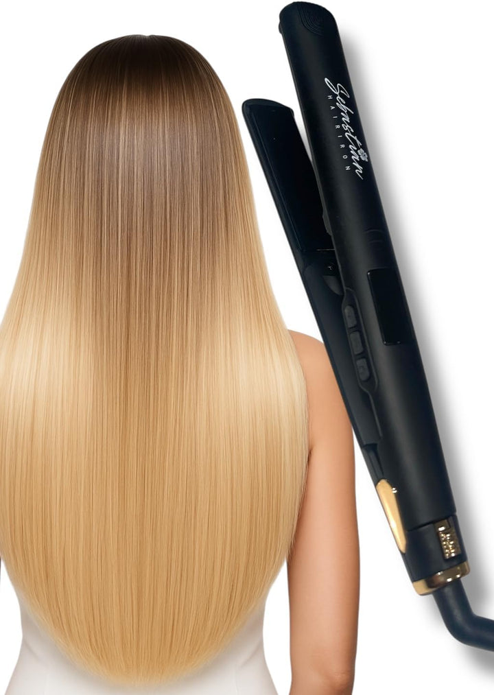 Plancha de pelo y rizador 2 en 1 \u2013 Placas delgadas de cerámica...