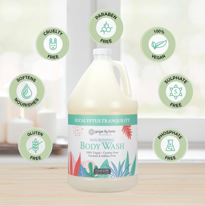 Ginger Lily Farms Botanicals - Jabón corporal nutritivo, Eucalyptus...
