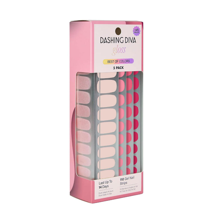 Dashing Diva - Kit de tiras de uñas de gel brillantes 5 en 1 - Lo m...