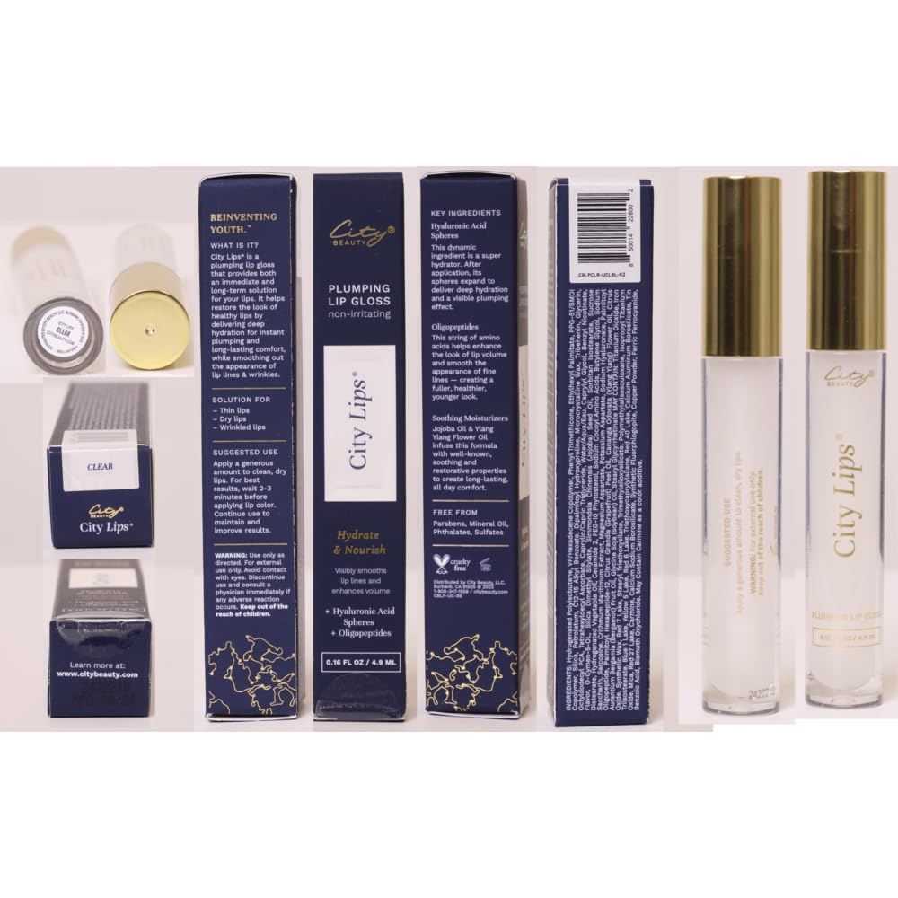 City Beauty City Lips Clear - Brillo de labios voluminizador - Hidr...