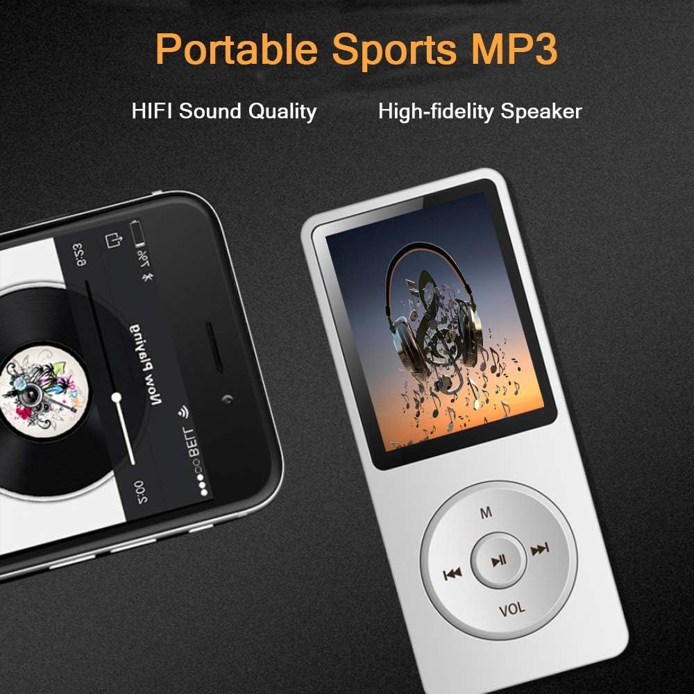 Reproductor de MP3, reproductor de música con tarjeta micro SD de 1...