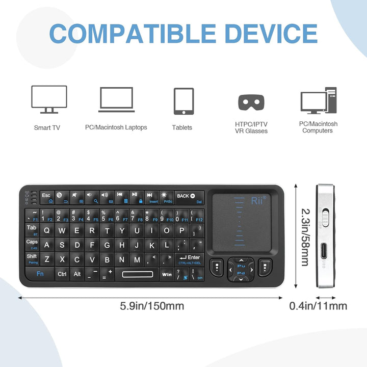 Rii K06 Mini teclado Bluetooth teclado inalámbrico