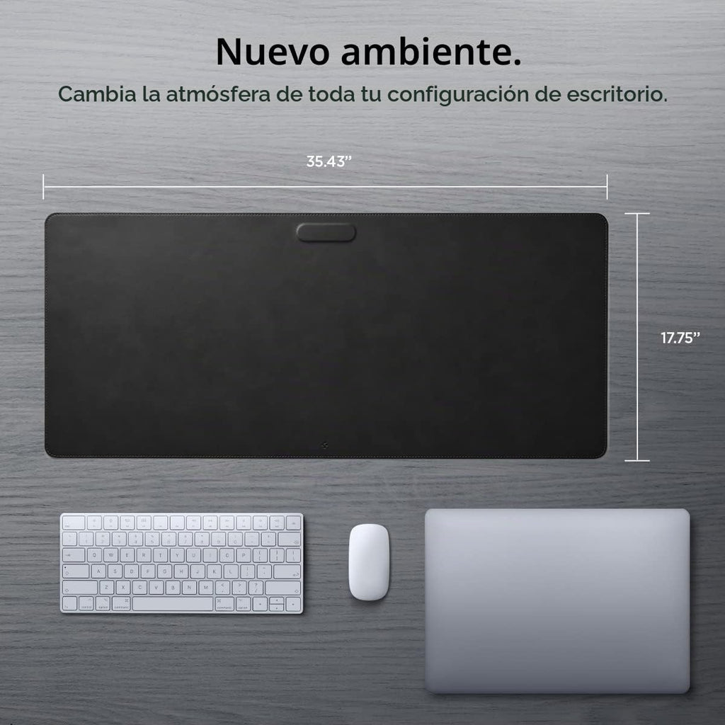 Spigen Almohadilla de escritorio de piel sintética con imanes de cable