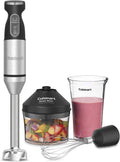 Cuisinart CSB-179 Smart Stick Licuadora de mano de velocidad variable, acero inoxidable