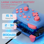 Controlador inalámbrico Switch para Switch/Switch 2/OLED/Lite (Azul+Azul Lago)