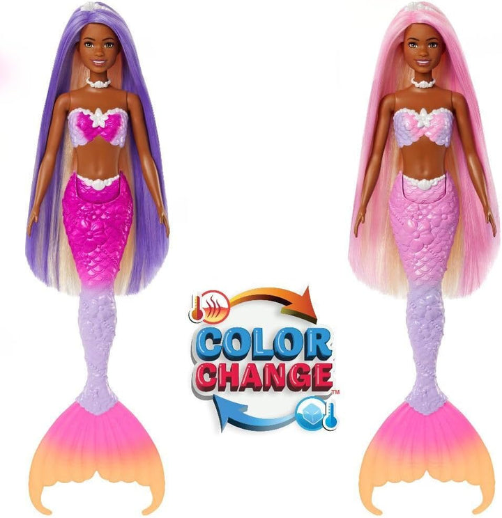 Muñeca de sirena Barbie, \u201CBrooklyn\u201D con cabello rosa, acc...