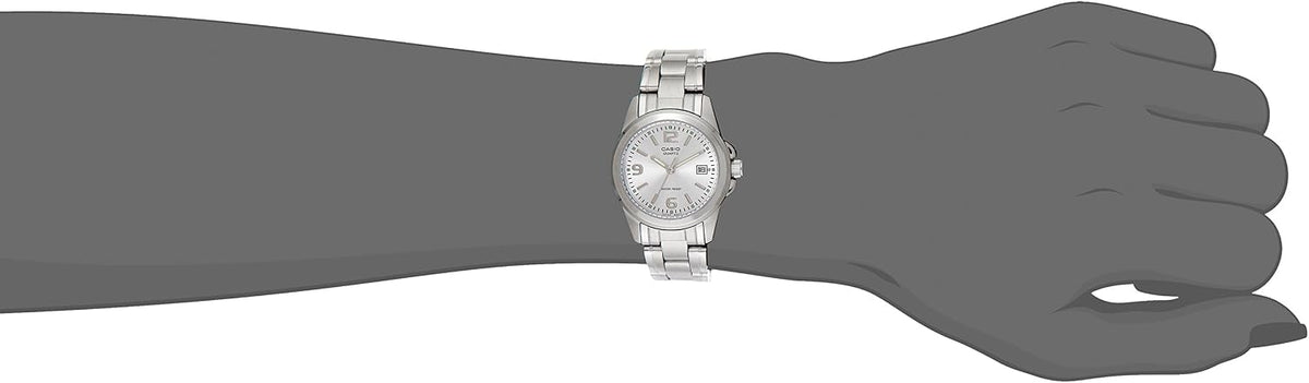 Reloj de acero inoxidable Casio LTP1215A-7ACR para mujeres